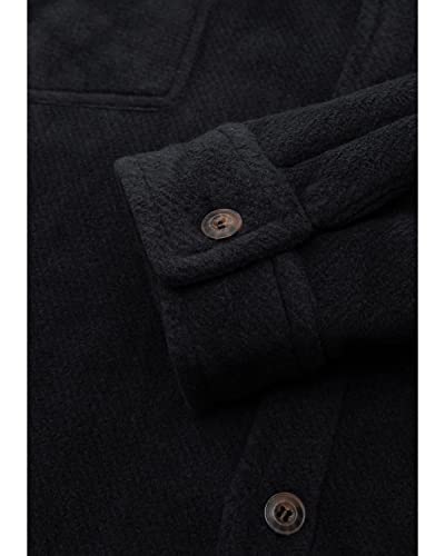 Image of Lisskolo Men's Warm Sherpa Flannel Shirt Jacket Heavy Fleece Lined Plaid Button Up Jackets