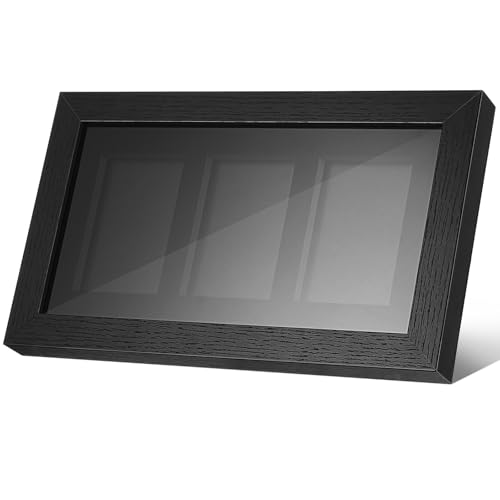 Vitrine de Cartes à Collectionner Support Mural et Bureau en Bois Noir