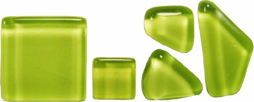 Bastelmaxi Mosaic S31-20e Soft Glass Mosaic Pieces (55 Pieces) - 2 x 2 cm - Light Green