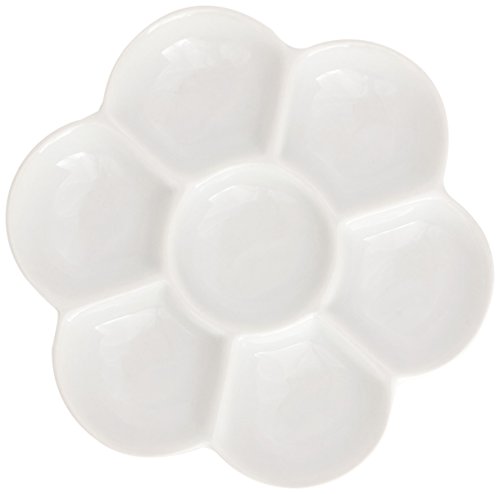 Jack Richeson 420706 Porcelain Palette 7 Well Flower Mixing
