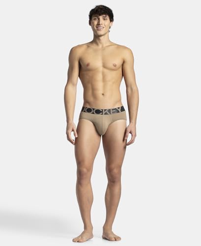 Image of Jockey IC27 Men's Tactel Microfiber Elastane Stretch Solid Brief with Moisture Move Treatment