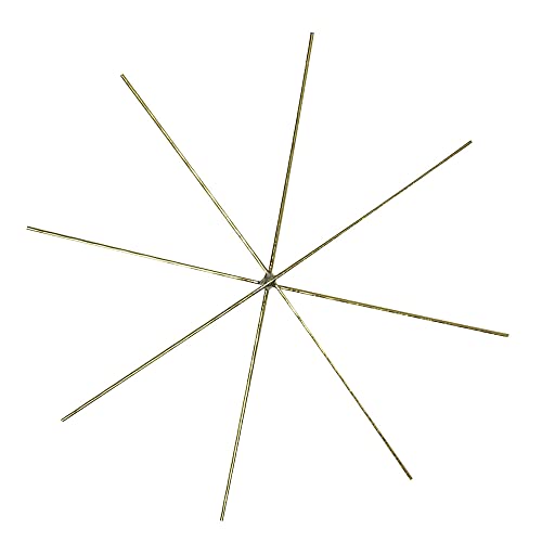 Rayher 2524900 Wire Star for Beads, 8 cm Diameter, Wire Thickness 0.6 mm, Pack of 4