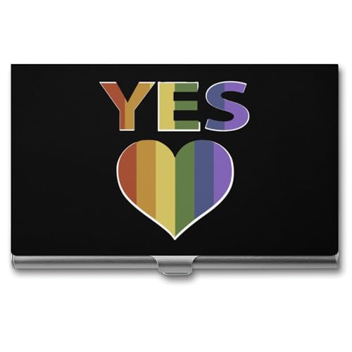 Yes Marriage Equality Lgbtq Business Card Holder Slim Credit Case Pocket Name Case Wallet for Men Women