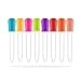Guangcailun Baby Droppers Silicone Plastic Diplômé Détachant Infirmière Alimentation Pipette Distributeurs Lavables Alimentation Alimentaire Couleur Random, 8pcs