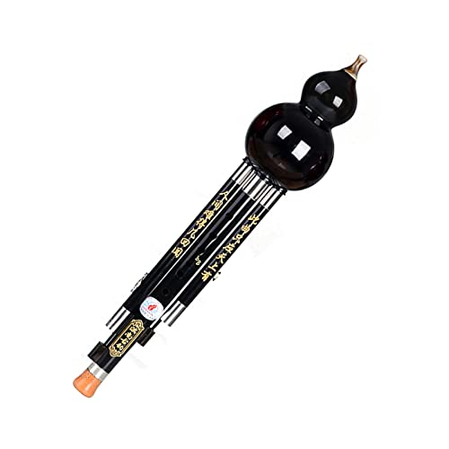 Ebony Cucurbit Flute, Beginner Instrument In C-Flat B, Professional Playing Type Gourd Flute, Free Protective Box (Color : Wood Color, Size : C Tone) #TOP8