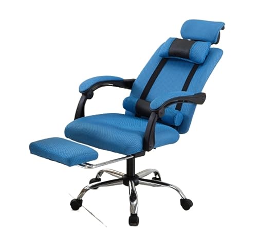 DANNMPX Silla de Oficina Silla De Oficina con Reposapiés Reclinable para Computadora Ergonomía Respaldo Alto Elevación Giratoria para Juegos Office Chair(B)