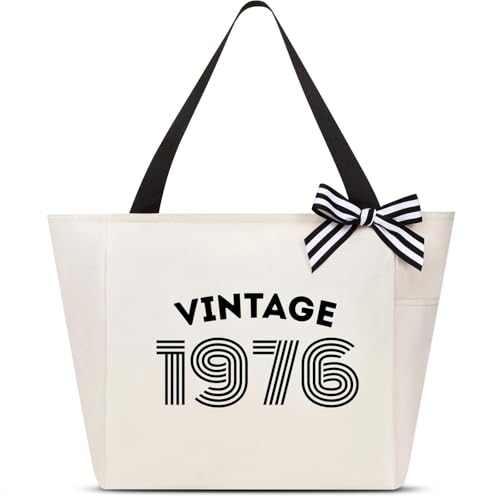 Image of Vavabox 40th Birthday Gifts Women, Unique 40 Years Old Tote Bag, Vintage 1986 Handbag Gifts for Women Mom Wife Friend