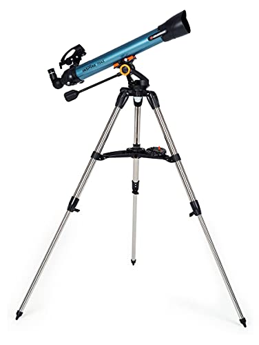 CELESTRON_ Telescópio Refrator Inspire 70mm com adaptador para Smartphone, Azul, CEI70AZREF