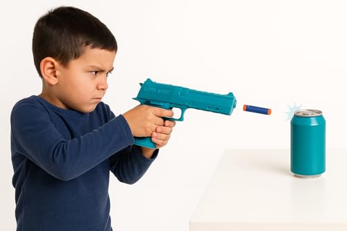 Image of Blaze Storm Hot Fire Soft Bullet Gun Toy with 10 Safe Soft Foam Bullets, Fun Target Shooting Battle Fight Game for Kids Boys (Storm- Hot Fire)