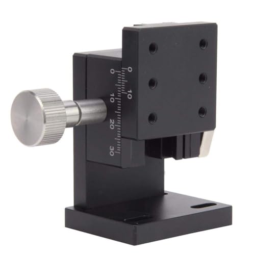 Manual Linear Positioning Stage with Z-axis Slide, Cross Roller Bearing, XY-axis Rotation and Adjustable Height for Precision Applications, 40x40mm