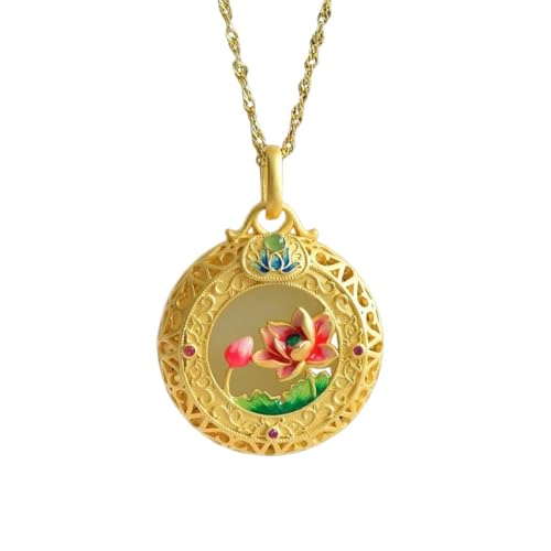 Pendentif fleur de lotus boîte Gawu pour protéger vos amulettes des agressions