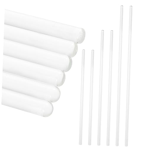 SOLUSTRE 6 Pack Round Glass Stirring Rods for Lab Stir Sticks Resistant to Chemicals and Easy to Clean