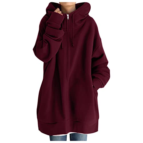 Sweat à capuche pour femmes manteau chaud mi-long pour contrer le froid