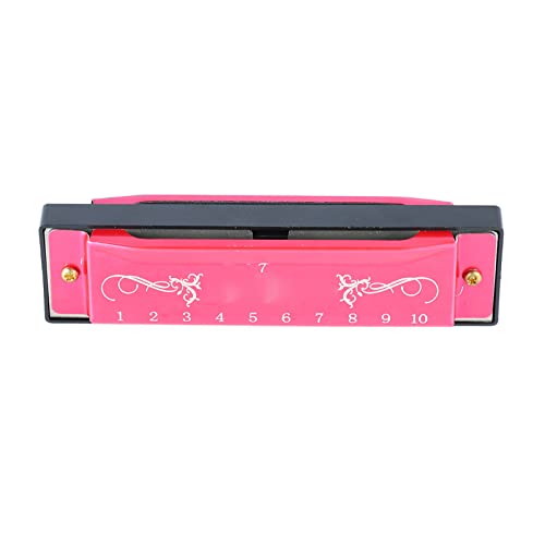Orgue à Bouche, Aluminium et Acier Inoxydable 10 Trous Harmonica Dur Longue Durée 20 Mélodies pour le Voyage (Rose rouge) - Les Beatles, Paul McCartney, John Lennon, RIngo Starr, George Harrison Orgue à Bouche, Aluminium et Acier Inoxydable 10 Trous Harmonica Dur Longue Durée 20 Mélodies pour le Voyage (Rose rouge)