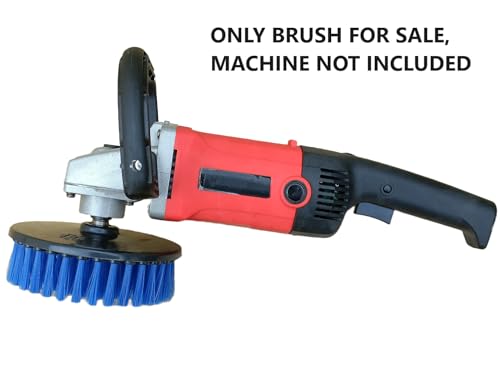 Ambikabrush Cleaning Disc Pad for Polisher, Angle Grinder, Buffer with M14 (Brush 6.5 Inches Blue-Medium Hard) Ambikabrush