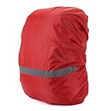 Vibsky Funda impermeable para mochila al aire libre de 10 L a 70 L, tira reflectante, tela Oxford, para senderismo, camping, ciclismo, rojo o azul