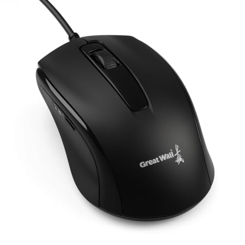 Image of AOC Wired USB Mouse - Ergonomic Comfort for Long‑Duration Use - High‑Precision Tracking - USB Plug‑and‑Play - Budget Friendly - Black Finish - Ideal for Business Office and Competitive Gaming