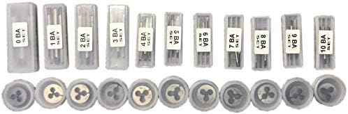 NEW BRITISH ASSOCIATION 44 PCS TAP DIES SET 0 TO 10 B.A - FREE THREAD CHART