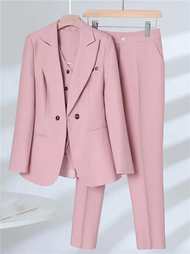 Women Formal Blazer Vest and Pant Suit Autumn Winter Office Business Work Career Wear 3 Pieces Set4