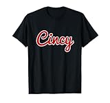 Cincinnati Ohio Classic Red Script Cincy City T Shirt T-Shirt