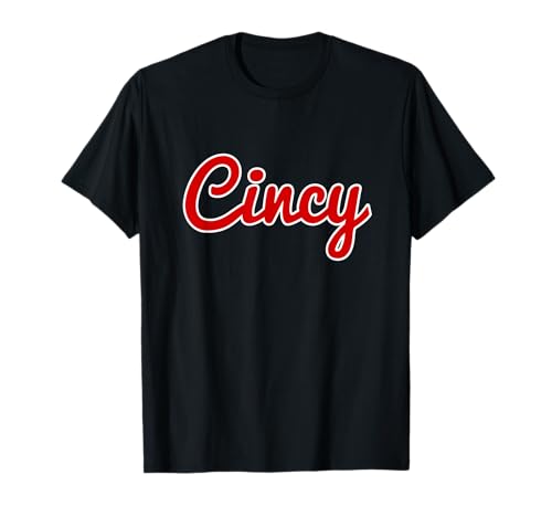 Cincinnati Ohio Classic Red Script Cincy City T Shirt T-Shirt