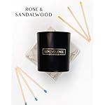 Benevolence LA Rose & Sandalwood Scented Candle | Soy Christmas Candles, Black Candle for Home | Holiday Candles Gifts for Women and Men | Home Fragrance | Aromatherapy | 8oz, 45 Hour Burn - Image 2