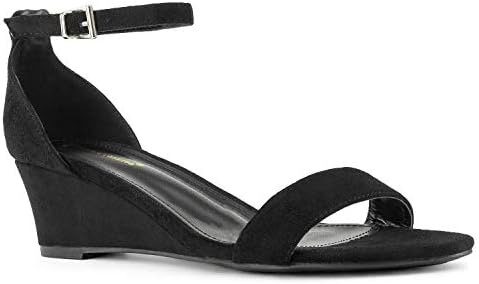 black wedge heels wide width