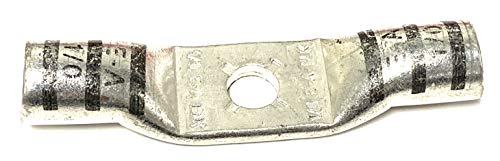 AC/DC WIRE AND SUPPLY 1/0 Stackable Battery Lugs with 4 Pads - Double Barrel Butt (Splices) -Electrolytic Copper (1 Pack)