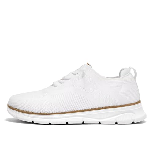 Image of Men's Casual Dress Oxfords Shoes Breathable Knit Leisure Classic Business Fashion Sneakers Lightweight Comfortable Work Soft Sole Walking Shoes