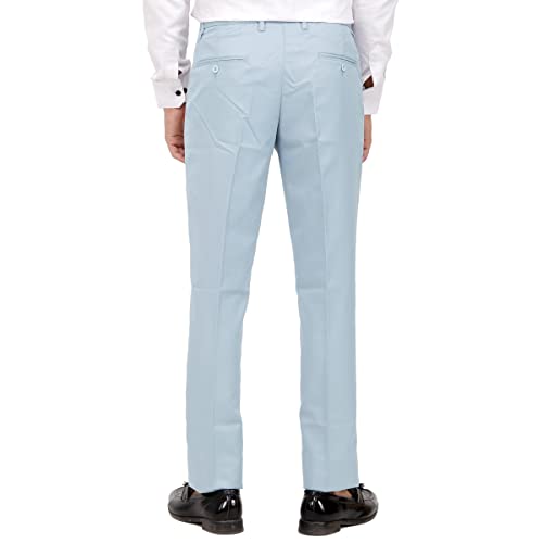 Image of KUNDAN Slim Fit Men Polyester Viscose Blend Trousers