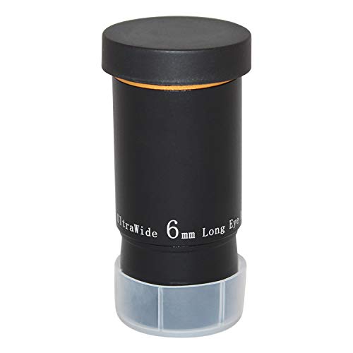 66-Degree Ultra Wide Angle Eyepiece for Telescope (6mm) Telescope Eyepiece Fully Green Coated 1.25 inches Telescope Accessories Set
