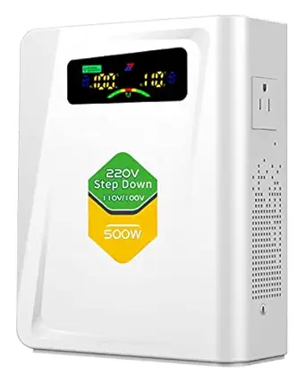 Voltage Converter 220 to 110 Step Down Transformer 500W Adapter , No Noise , Ten Protection Functions , CE & CQC Certified