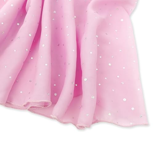 Image of EQSJIU Ballet Leotards for Girls with Removable Skirt Combo Tie Ruffle Sleeve Outfit