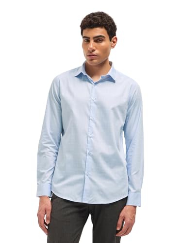 Image of THE BEAR HOUSE Men's Checked Tailored Fit Formal Shirt