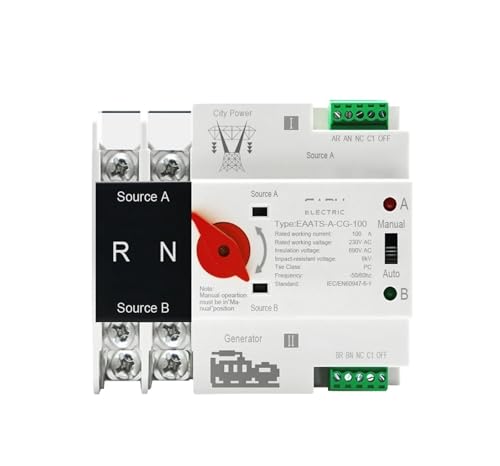 ATS 2P 100A commutateur automatique monophasé pour éviter les pannes de courant en 230V