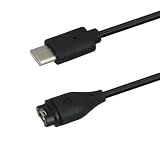 kwmobile Caricatore Compatibile con Garmin Forerunner 265 / 265S / 965 / Forerunner 970/165 / 570 - Caricabatterie USB C Activity Tracker - Cavo Fitness Watch 100 cm nero