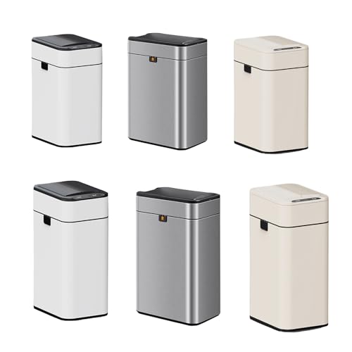 Caneca de basura rectangular 20L acero inoxidable con sensor miniatura 5
