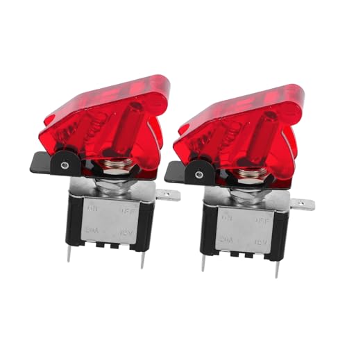SOLUSTRE 2Pcs Heavy Duty Rocker Switch Toggle Switch for Car and Boat Electrical Systems Alloy Plastic Material Pin Position Design for Easy Operation