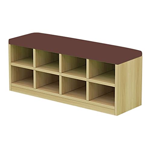 Banc de rangement pour chambre d'enfant avec étagère à chaussures intégrée
