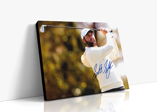 Golf Autograph Canvas - Scottie Scheffler Swing - Calm and