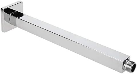 12'' Inch Shower Arm Square Chrome, Ceiling Mounted Arm for Perfect Height, Angle and Easy Reach