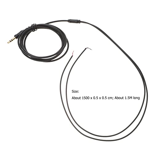 3.5mm to Bare Wire Stereo, 1.5m Right Angle Male Connector to Open End, Audio Cable for Speaker and Headphone Cable - Image 2