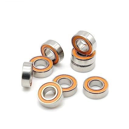 10Pcs SMR148 2RS CB ABEC7 8x14x4mm Stainless Steel Hybrid Ceramic Ball Bearing by RainDew Without Grease Fast Turning