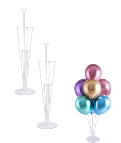 Voarge Kit de soportes para globos de mesa, soportes transparentes para globos, soporte para bodas, cumpleaños, decoraciones de fiesta2 2
