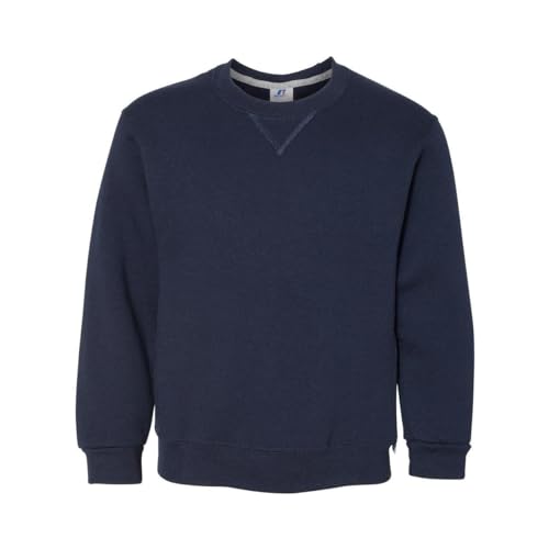 Russell Athletic Boy's 8-20 Fleece Crew, Navy, Small