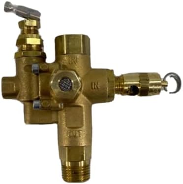 Replacement For Ingersoll Rand 56288756, 1/2" Inverted Flare Top Inlet X 1/2" MNPT Outlet, Combo Unloader Pilot Check Valve with Safety Release Valve, 6.5HP Max Gas Air Compressors 110-135 PSI