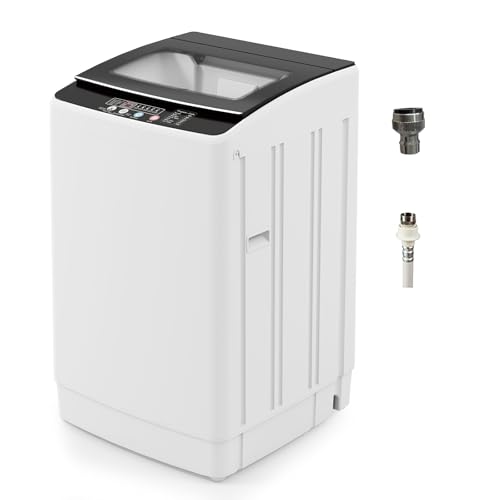 Image of VCJ Portable Washing Machine, 35 LBS Large Capacity Full-Automatic Portable Washer with 12 Wash Cycles, 8 Water Levels & 24H Delay, Compact Electric Laundry Washer for Apartment, Dorms,RVs