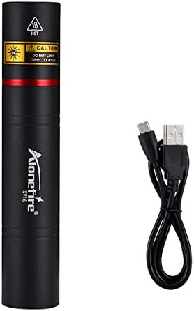 Alonefire SV16 5W Small UV Torch 365nm USB Rechargeable Portable Ultraviolet Black Light Mini Stain Minerals Money Pet Urine Detector with Reverse Charging, Built-in 2600mAh Battery
