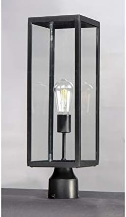 Miniatura 2 de Maxim 30090CLDBZ Catalina - Soporte para posteposte de cristal transparente para exteriores, 1 luz de 60 vatios, 20 pulgadas de alto x 6 pulgadas de