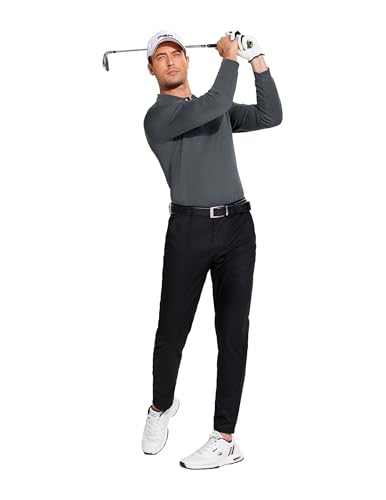 3-Pack PINSPARK Men's Long Sleeve Golf Polo Shirts (various) - image 3